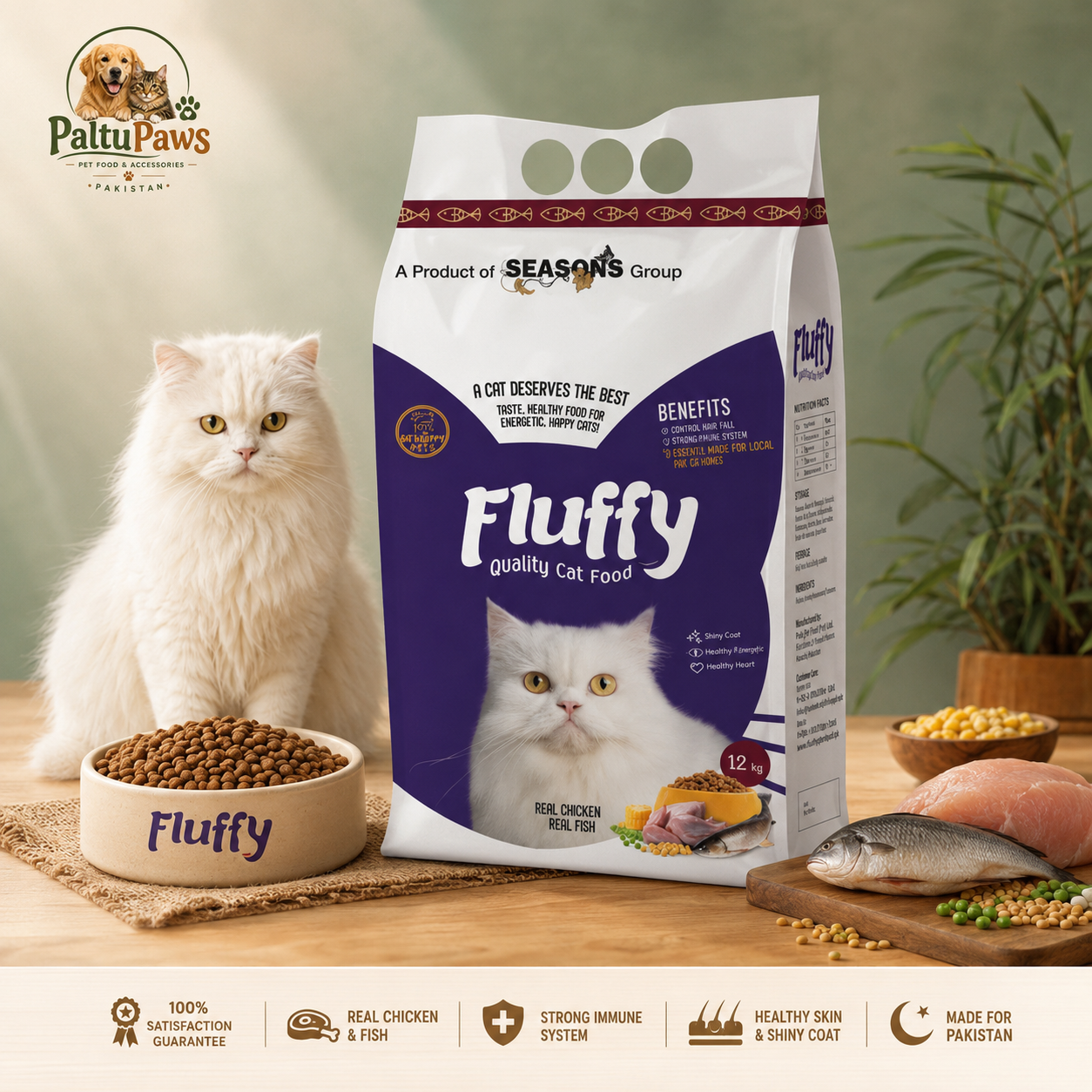 Fluffy Cat Food