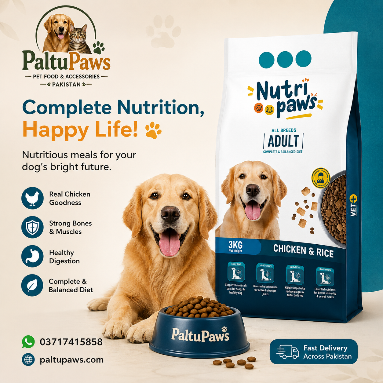 Nutri Paws Adult Dog Food