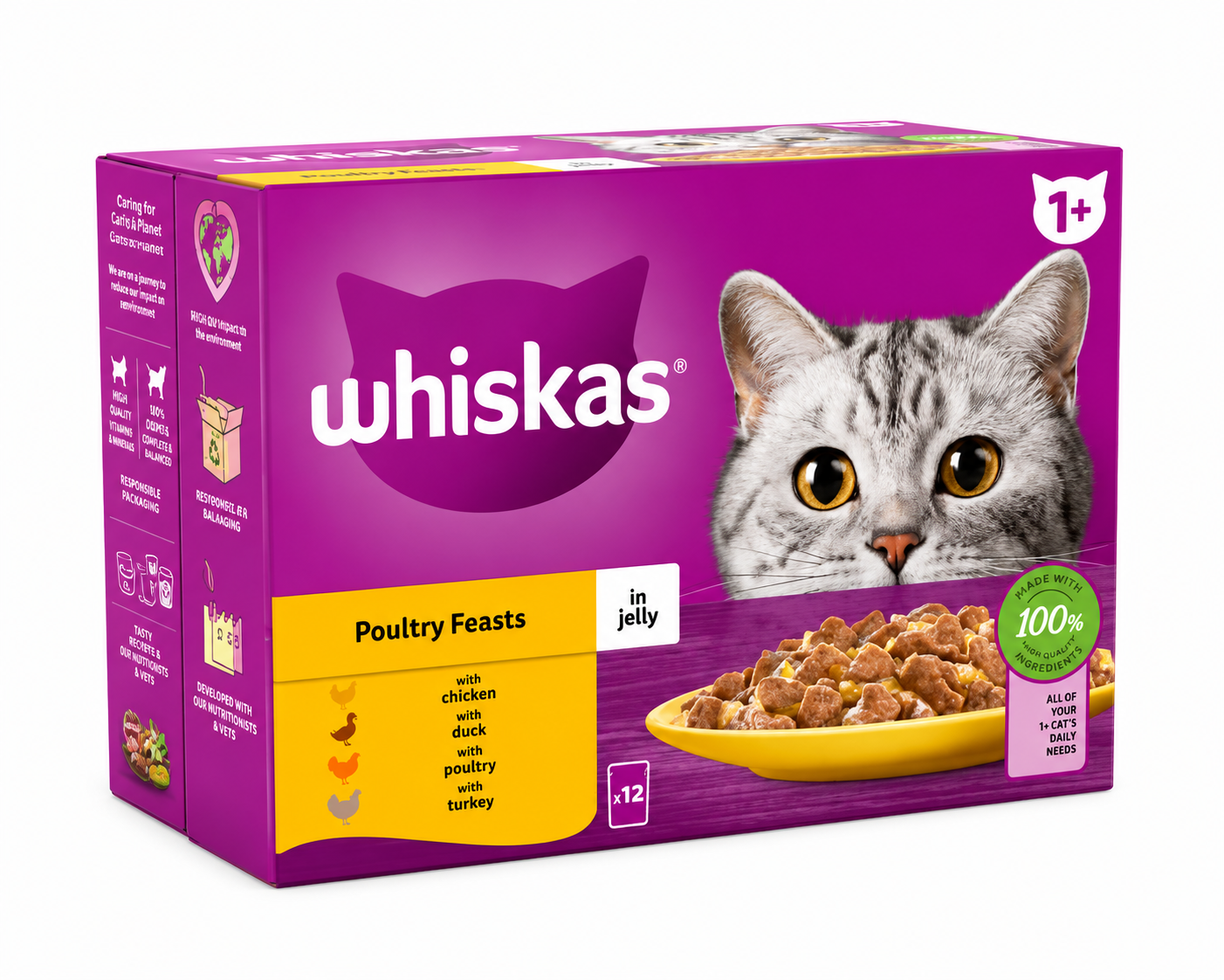 Whiskas Adult Jelly 85g - Box of 12
