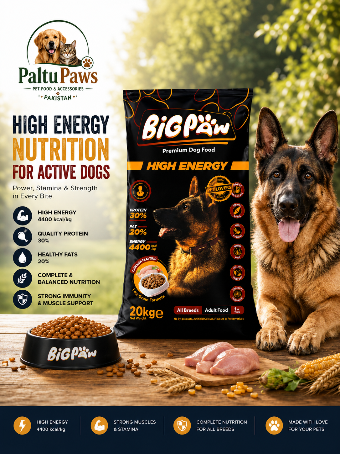 Big Paw High Energy Dog Food 20kg