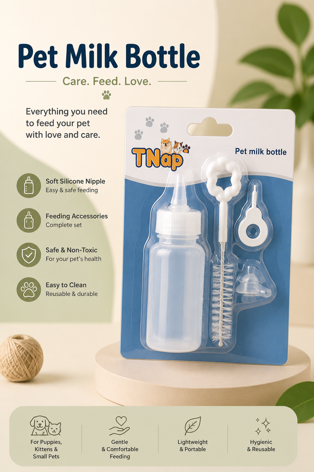 Pet Milk Feeding Bottle Kit