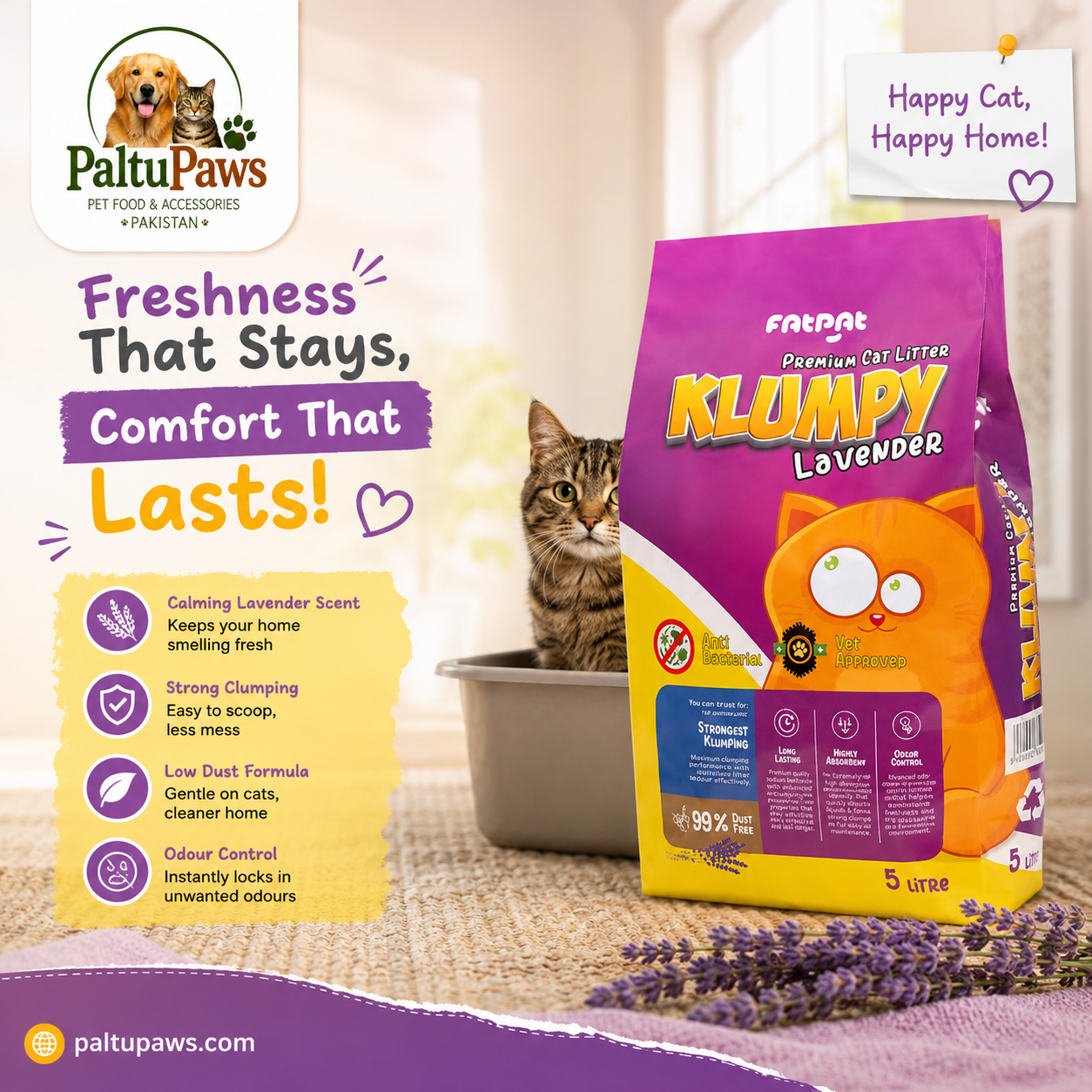 Super Klumpy Cat Litter (Lavender)