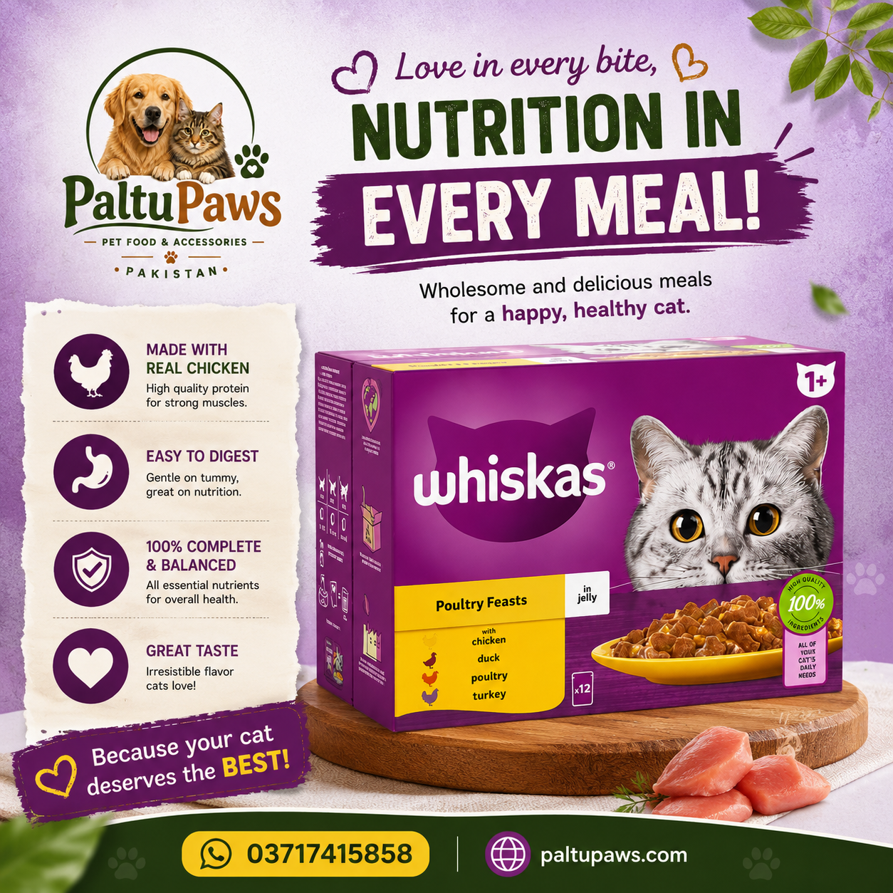 Whiskas Adult Jelly 85g - Box of 12